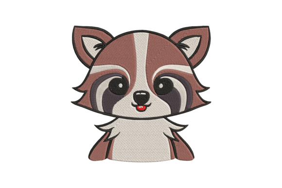 Baby Racoon Embroidery Design