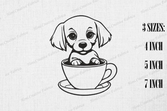 Cute Dachshund Dog in Coffee Cup
