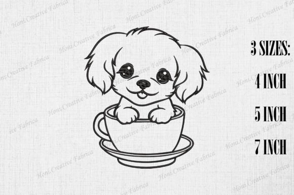 Cute Maltese Dog in Coffee Cup