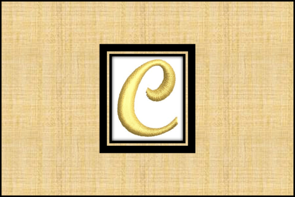 Gold Font-C: A Personalized Embroidery Gem