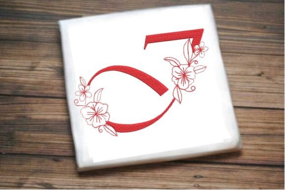 I Floral Monogram Letter
