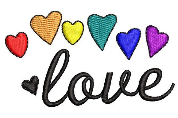 Love with Multicolor Hearts