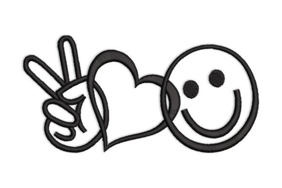 Peace Love Smiley Face